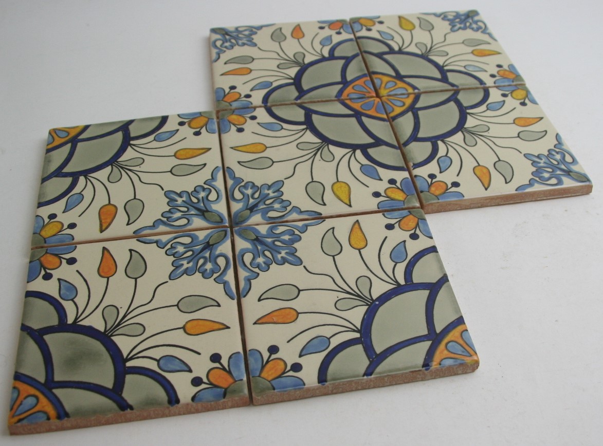 Fliesenset Cuarteto - Tres Especial - 4 Stück je 11x11cm