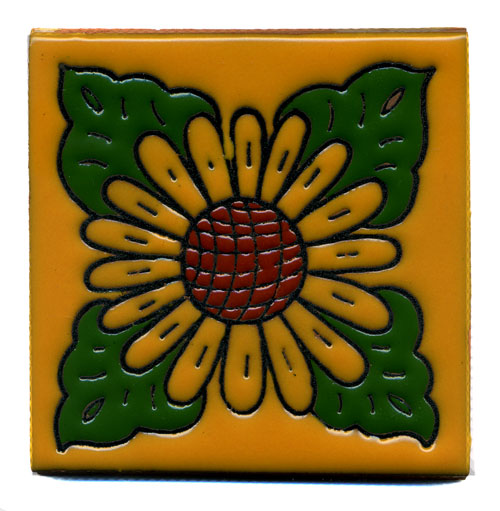 9-24-034 -  Relief-Fliese 10x10 - Girasol