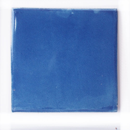 9-8-3614 - Handbemalte Fliese 10x10 - blau gewaschen