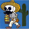 Relief-Fliese 15x15 - Mexikaner mit Sombrero