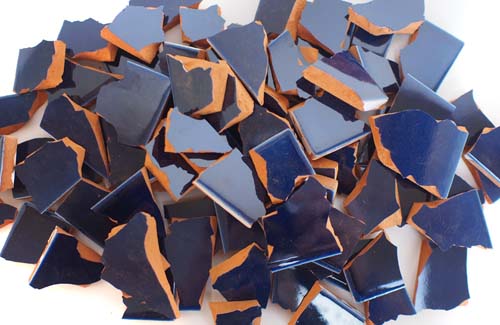 M-3660-900 - Mosaikfliesen, Bruchfliesen, 900g - meeresblau