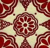 Outdoor Relief-Fliese - 10x10 - Lace rojo
