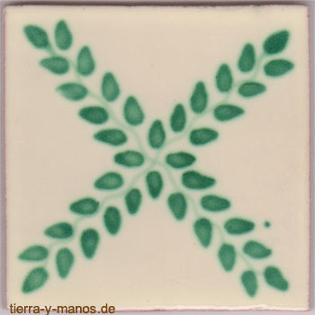 5-2-33-127 - Handbemalte Fliese 10x10 - Arbor verde