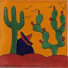 Handbemalte Fliese 10x10 - Rancherito mango