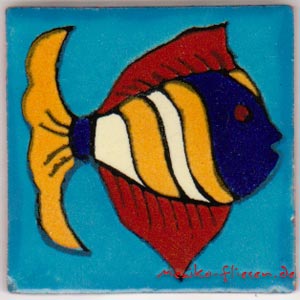 9-13-57 - Handbemalte Fliese 5x5 - Fisch