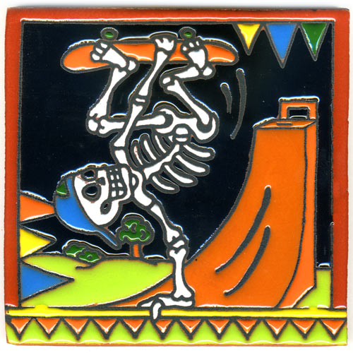 9-25-003 - Relief-Fliese 15x15 - Halfpipe-Skelett
