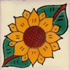 Handbemalte Fliese 5x5 - Tornasol