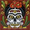 Relief-Fliese 10x10 - Skull Frida