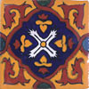 Handbemalte Fliese 5x5 - Avila mango