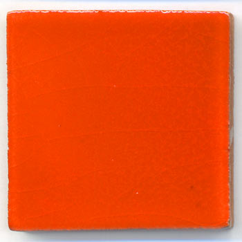 9-14-03 - Handbemalte Fliese 5x5 - intensiv-orange