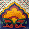 Handbemalte Fliese 10x10 - Amanecer