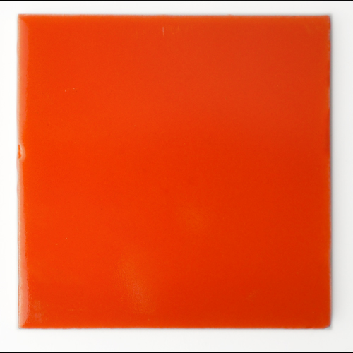 9-8-3658 - Handbemalte Fliese 10x10 - pumpkin orange