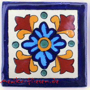 9-12-33 - Handbemalte Fliese 10x10 - Aubrieta