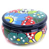 Dose mit Deckel, handbemalt, Talavera, 12x7 cm, rot