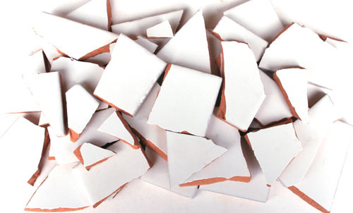 M-3645-4K - Mosaikfliesen, Bruchfliesen, 4KG - blanco puro