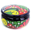 Dose mit Deckel, handbemalt, Talavera, 12x7 cm, grün