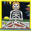 Relief-Fliese 15x15 - Yoga-Skelett