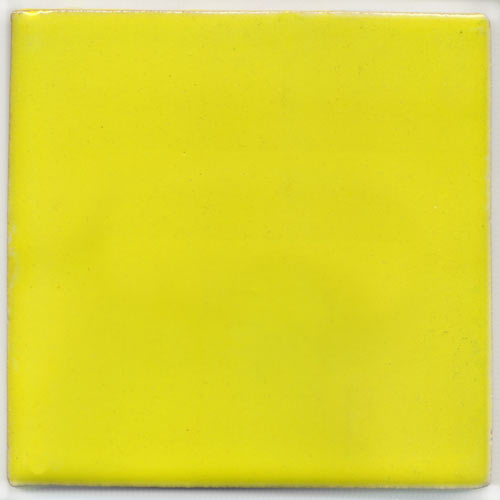9-8-3635 - Handbemalte Fliese 10x10 - kanariengelb