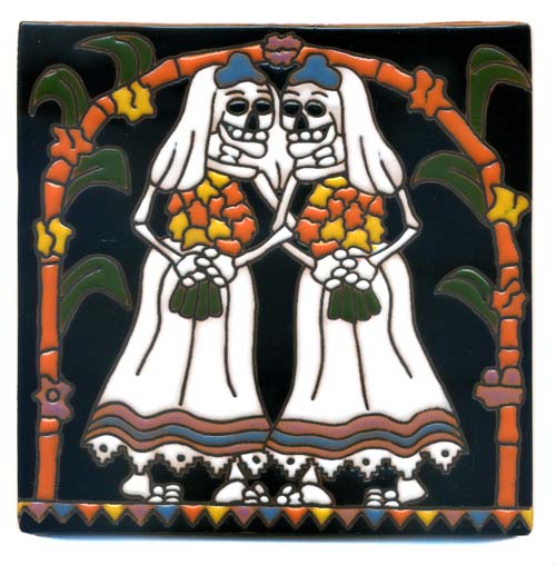 5-2-3922 - Relief-Fliese 15x15 - Bräute, queer