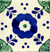 Handbemalte Fliese 15x15 - Hacienda verde