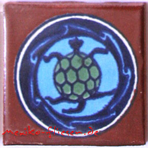 9-13-102 - Handbemalte Fliese 5x5 - Tortuga