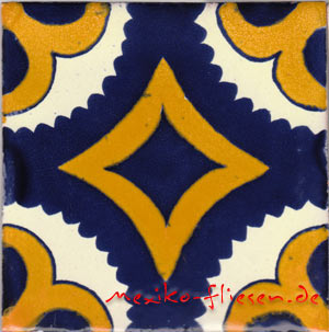 9-12-65 - Handbemalte Fliese 10x10 - Puebla II