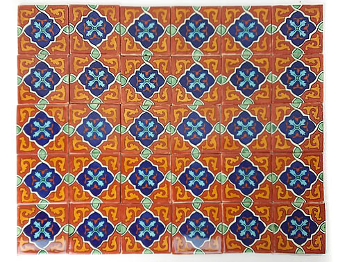 Handbemalte Fliese 10x10 - Avila