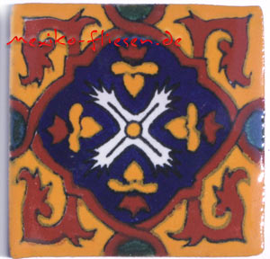 9-13-08 - Handbemalte Fliese 5x5 - Avila mango