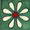 Handbemalte Fliese 5x5 - Maya verde