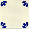 Handbemalte Fliese 15x15 - Bellis azul