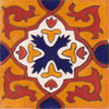 Handbemalte Fliese 10x10 - Avila Mango