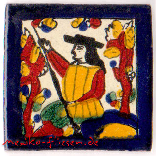 9-13-54 - Handbemalte Fliese 5x5 - Conquistador