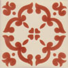 Handbemalte Fliese 10x10 - Barocco marron