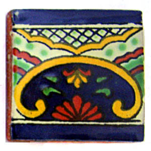 9-13-100 - Handbemalte Fliese 5x5 - Arco