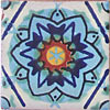 Handbemalte Fliese 5x5 - Estrella turqueza