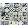 Fliesenset 30 Stück - Jalisco - s/w gemustert 10,6x10,6cm