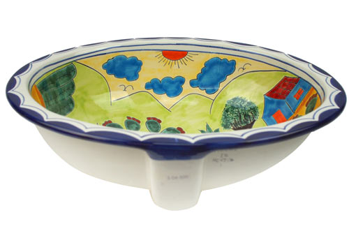 XL-Waschbecken -  Landschaft