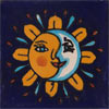 Handbemalte Fliese 10x10 - Sol y Luna