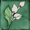 Handbemalte Fliese 10x10 - Aro verde