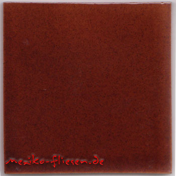 9-8-3640 - Handbemalte Fliese 10x10 - uni -  tabacco