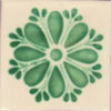 Handbemalte Fliese 10x10 - Amapola verde