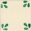 Handbemalte Fliese 10x10 - Bellis verde