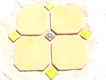 Handbemalte Fliese 5x5, Avila
