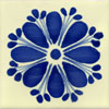 Handbemalte Fliese 10x10 - Amapola Azul