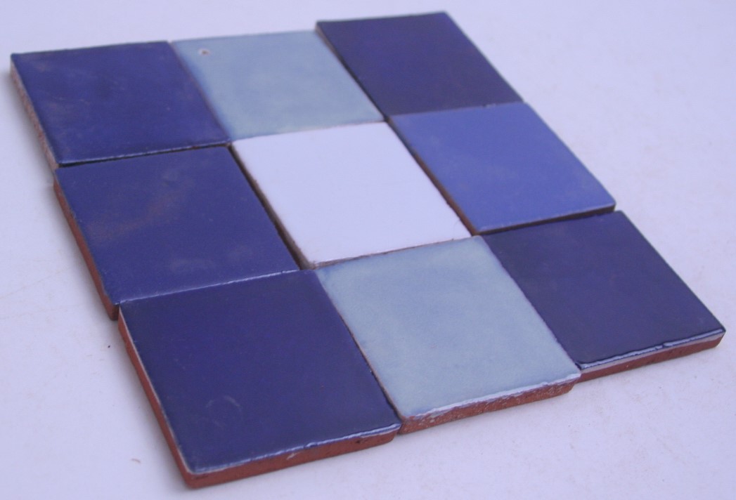 Fliesenset 18 Stück 5x5 blau Mix 2 (2 Sets)