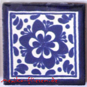 9-13-110 - Handbemalte Fliese 5x5 - Jardin azul