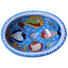 Kleines Waschbecken, oval, Fische