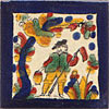 Handbemalte Fliese 5x5 - Wandersmann