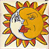 Handbemalte Fliese 5x5 - Eclipse dulce