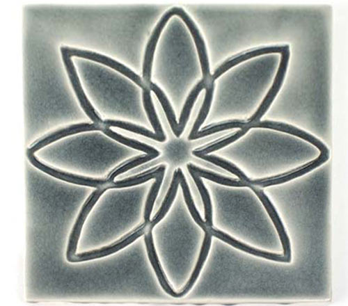 5-2-3900 -  Relief-Fliese 15x15 - Flor de Loto Gris